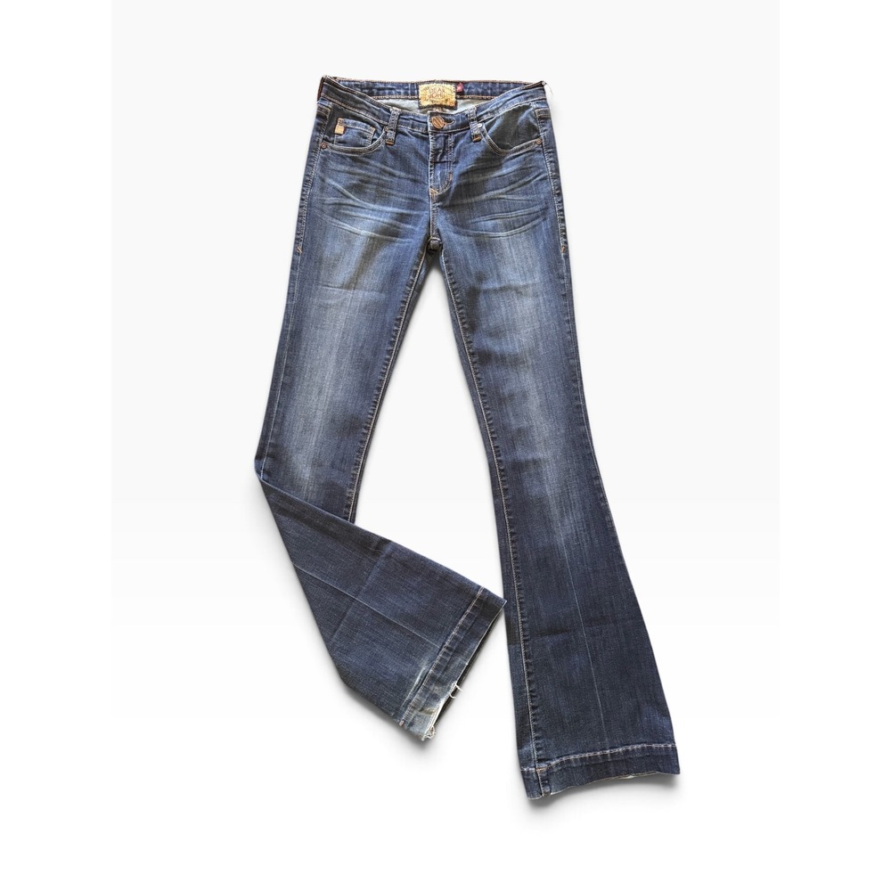 Dear John American Standard Flare Jeans Medium Wash Low Rise Denim Size 26